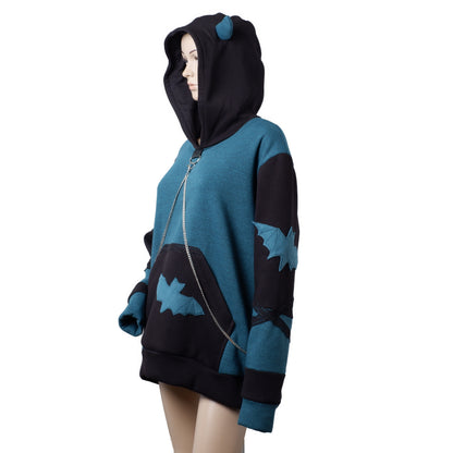 Demon Hoodie - Turquoise - Größe XL