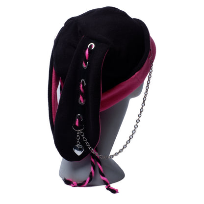 Bunny Beanie - Schwarz Pink