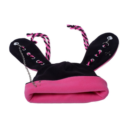 Bunny Beanie - Schwarz Pink