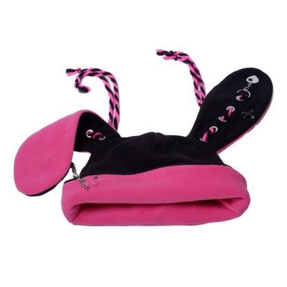 Bunny Beanie - Schwarz Pink