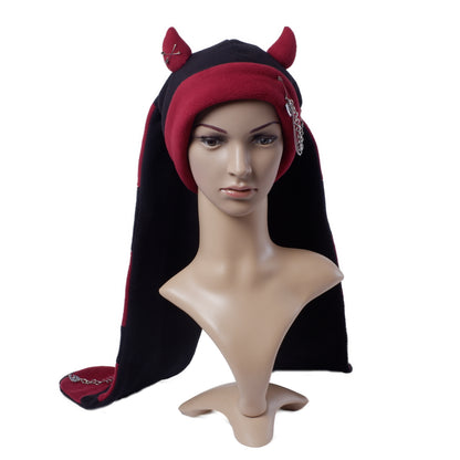 Demon Bunny Beanie - Bordeaux