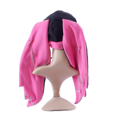 Bunny Beanie - Black&Pink