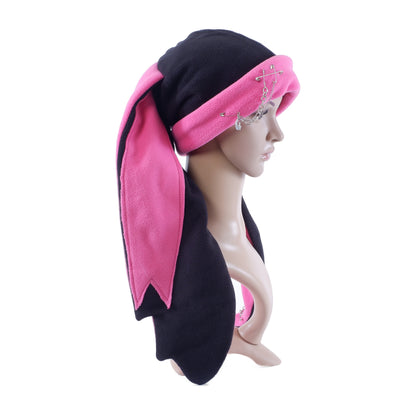 Bunny Beanie - Black&Pink