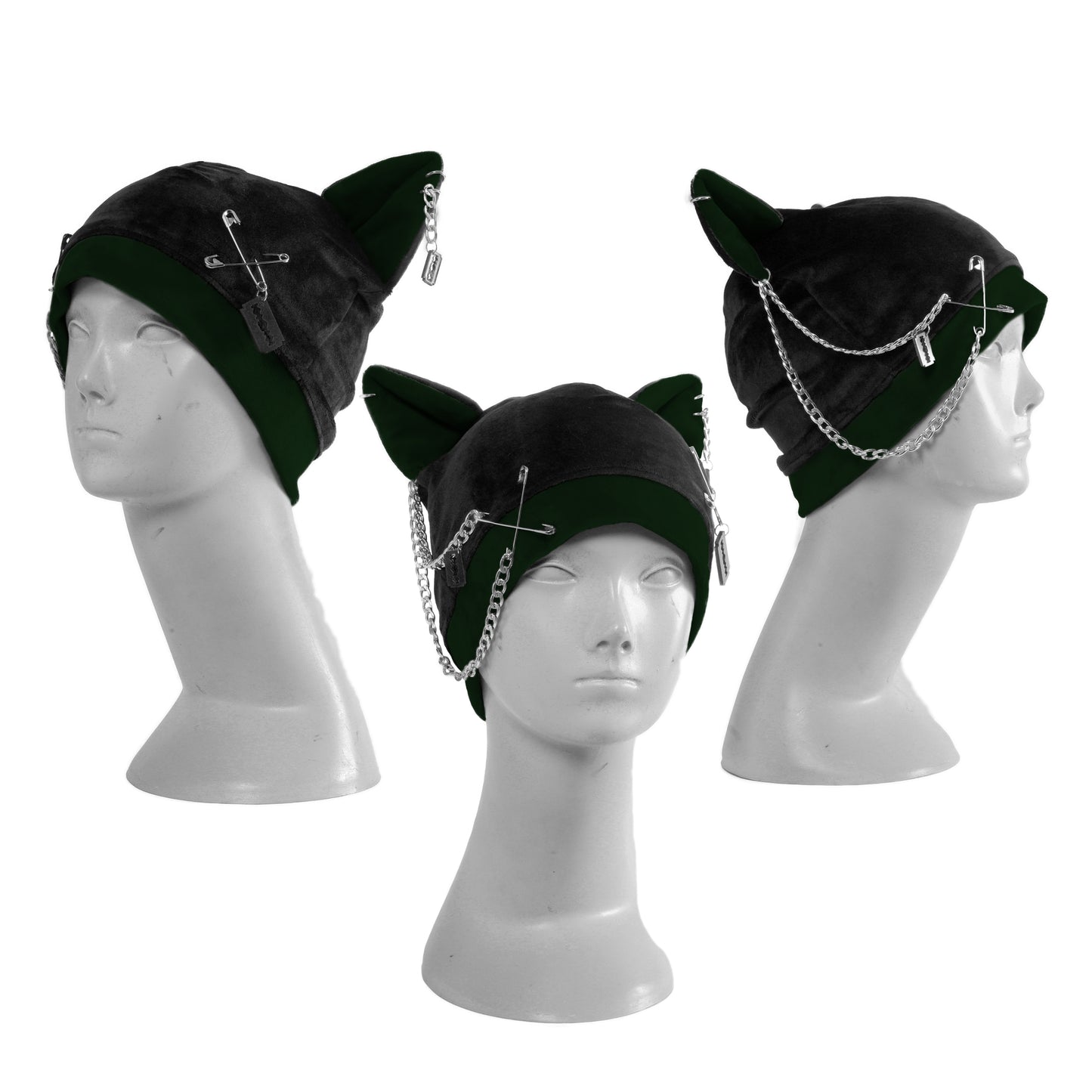 Cat Hat Beanie - Kitty Cut - 10 Farben (gefüttert)