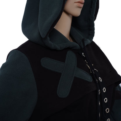 Kapuzenshrug - Gr. XS - mit Hasenohren - Crop Hoodie mit Ohr - Kapuzenbolero